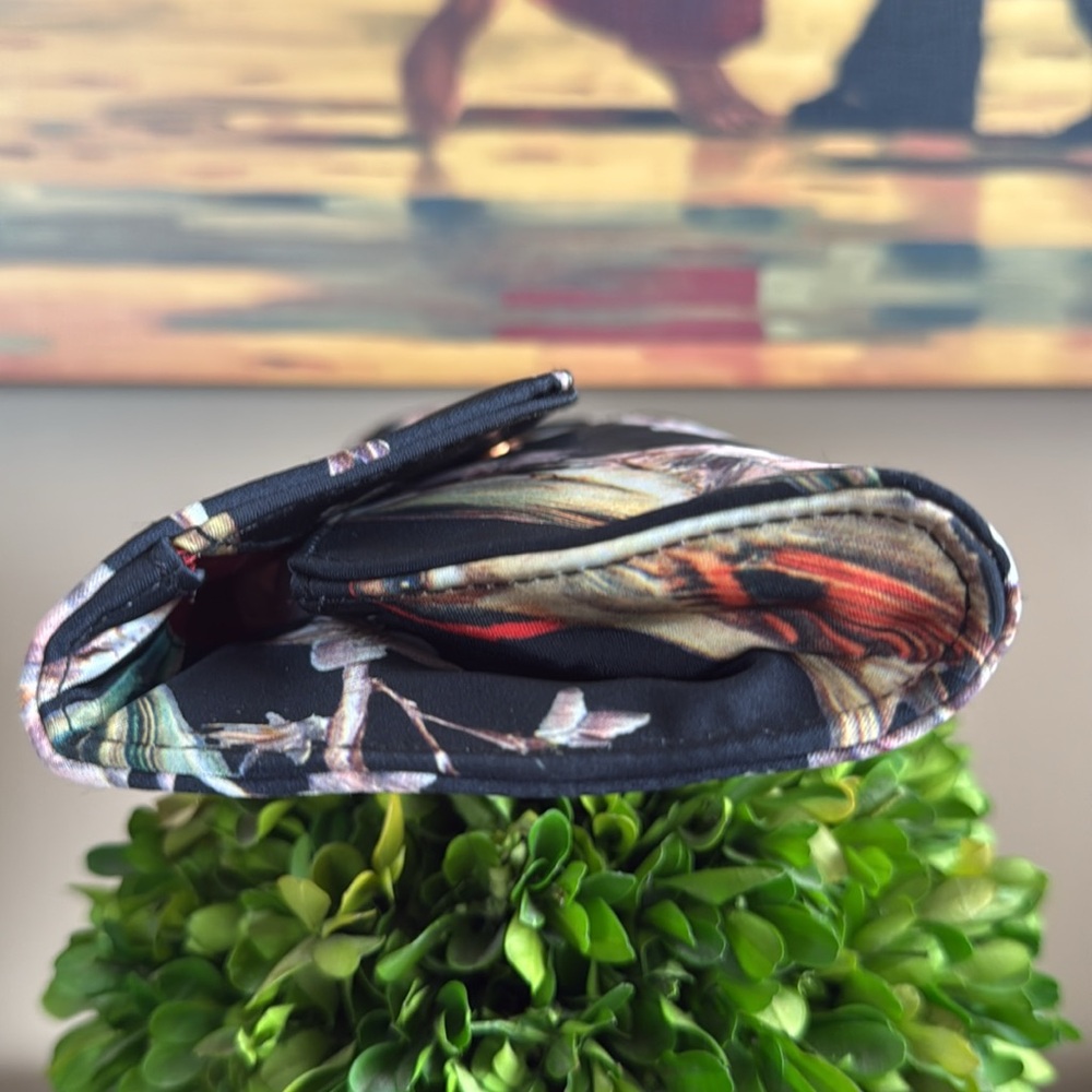 TED BAKER 🖤BLACK🖤 FLORAL BIRD ENVELOPE CLUTCH 🌟EUC🌟 - Picture 6 of 16